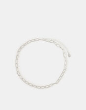 Link Chain Necklace, Silver (SILVER), large
