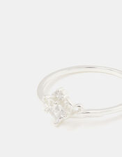 Sterling Silver Crown Ring, Silver (ST SILVER), large