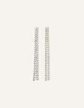 Crystal Cup Chain Slinky Drop Earrings, , large