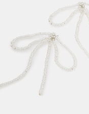 Bead Bow Statement Stud Earrings, , large