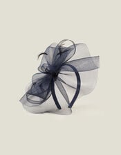 Mini Crin Fascinator, Blue (NAVY), large