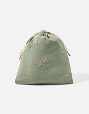 Dragonfly Embroidered Drawstring Bag, , large