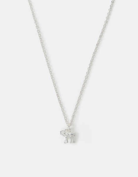 Elephant Charm Pendant Necklace, , large