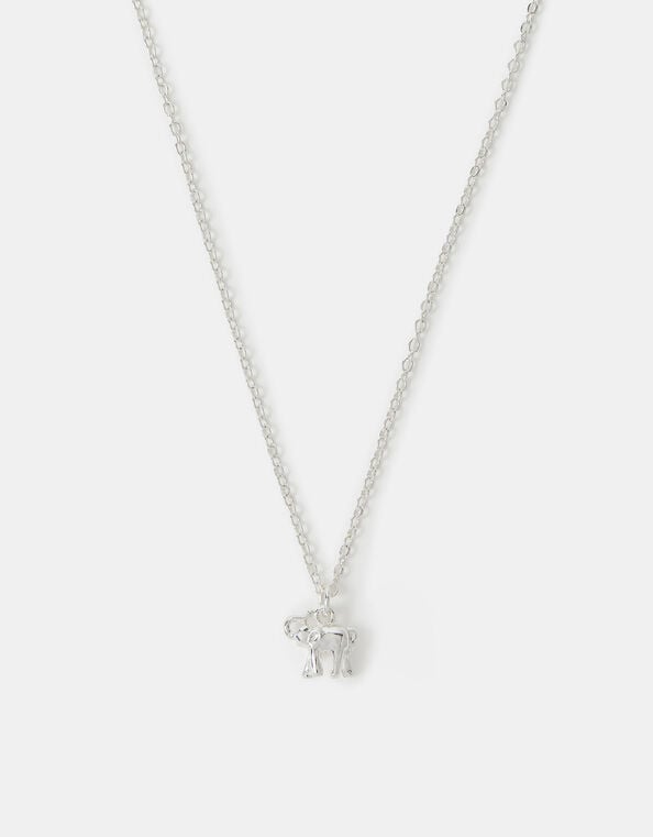 Elephant Charm Pendant Necklace, , large