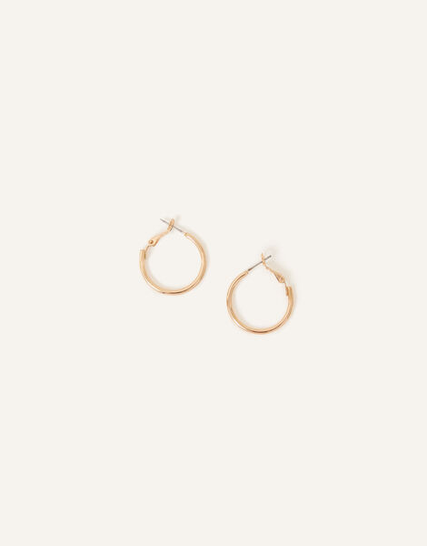 Small Simple Hoops Gold, Gold (GOLD), large