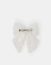 Girls Sequin Mesh Bow Barrette Hair Clip, , large