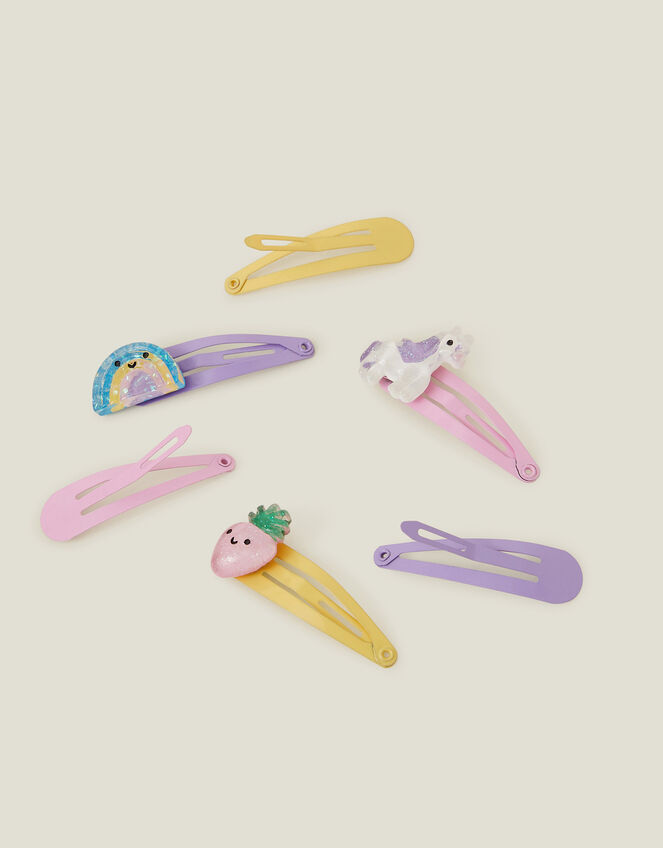 6-Pack Girls Spring Garden Hair Clips, , large