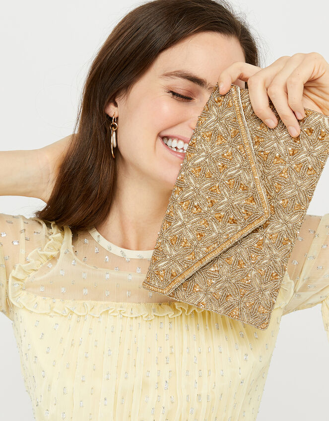 Phoebe Embellished Clutch Bag, , large