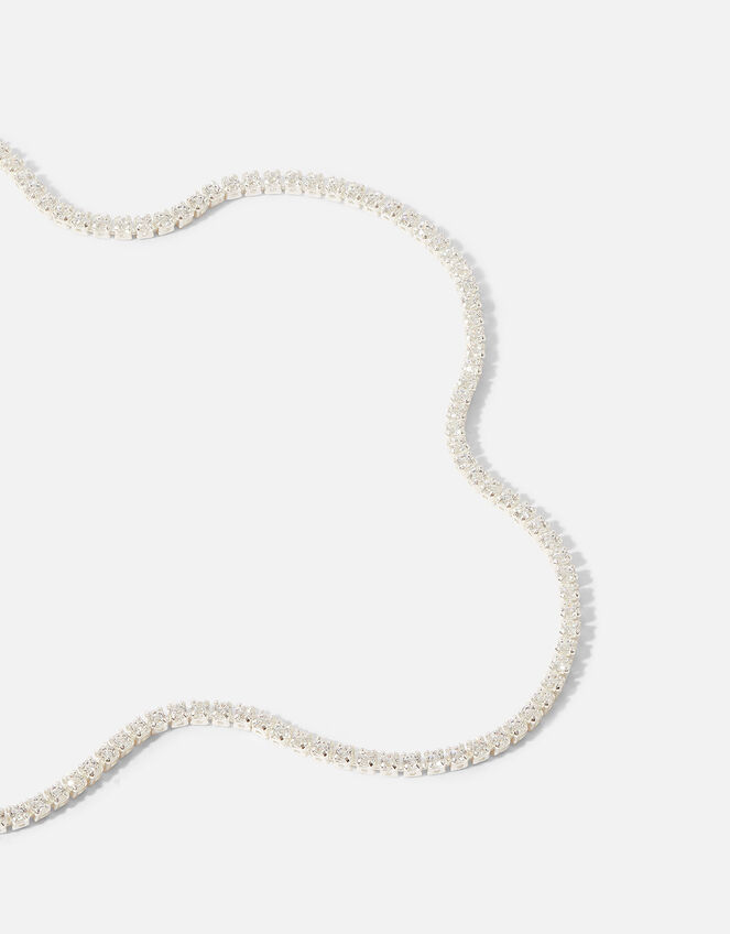Sterling Silver Tennis Choker Necklace , , large