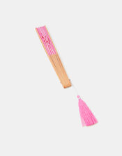 Stripe Slogan Foldable Fan, , large