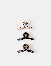 3-Pack Mini Polka Dot Twist Claw Clips, , large