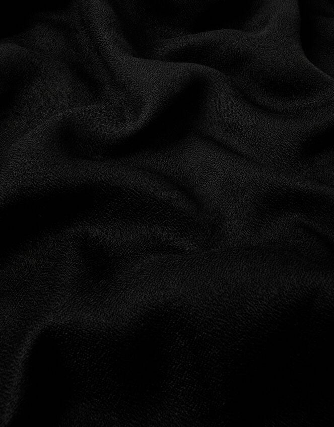 Lightweight Plain Scarf, Black (BLACK), large