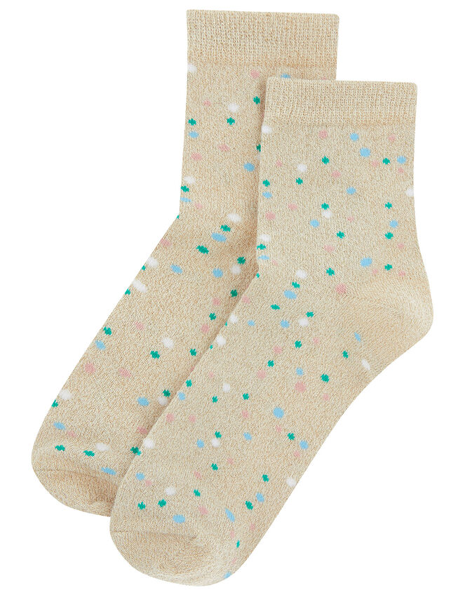Sparkle Confetti Cropped Socks, , large