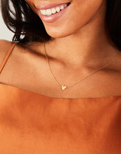 14ct Gold-Plated Molten Heart Necklace, , large