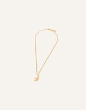14ct Gold-Plated Script Initial Pendant Necklace, Gold (GOLD), large