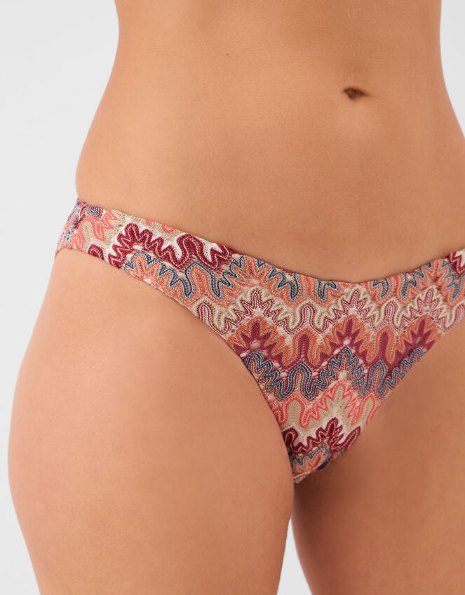 Crochet Bikini Bottoms, Red (RED), large