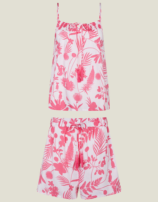 Floral Vest Pyjama Set, Pink (PINK), large