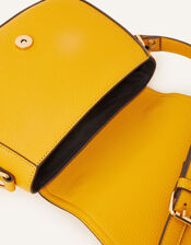 Metal Detail Cross-Body Bag, Yellow (OCHRE), large