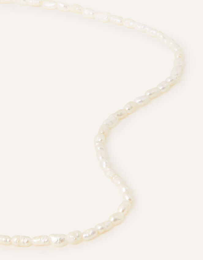 14ct Gold-Plated Seed Pearl Necklace, , large