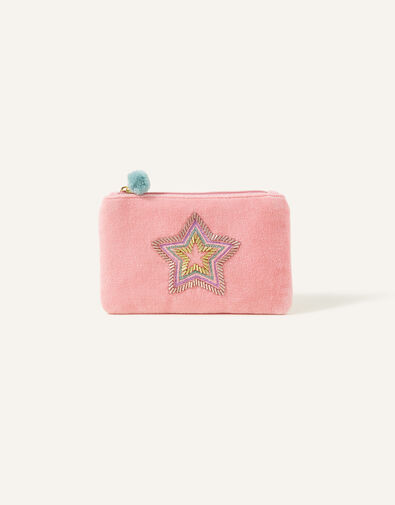 Girls Star Velvet Pouch, , large