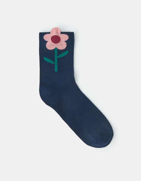 Flower Print Socks, , large