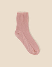 Sparkle Ribbed Socks, Pink (PINK), large