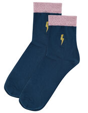 Lightning Bolt Ankle Socks, , large