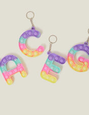 Girls Initial Push Popper Keyring, , large