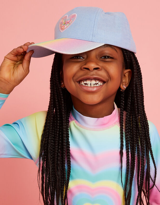 Girls Shake Glitter Cap, Multi (PASTEL MULTI), large
