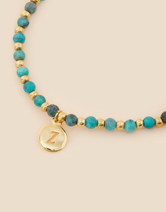 14ct Gold-Plated Healing Stone Apatite Bead Bracelet, , large