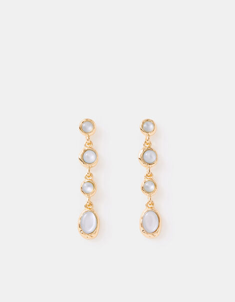 Mini Stone Drop Earrings, Blue (BLUE), large