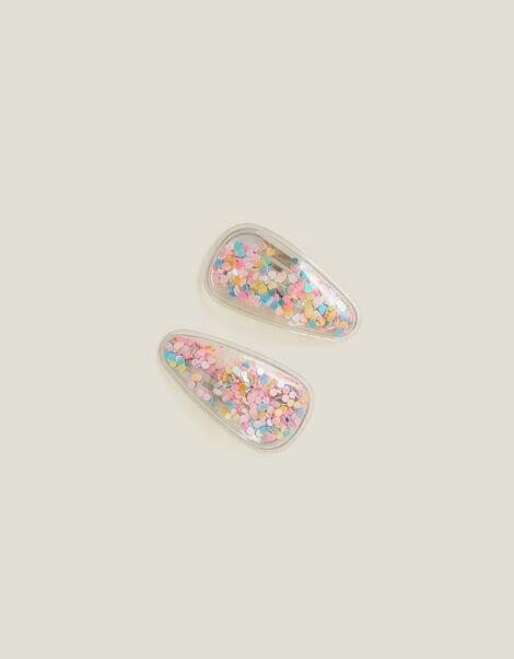 2-Pack Girls Shake Glitter Hair Clips, , large