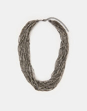 Twisted Beaded Collar Necklace, , large