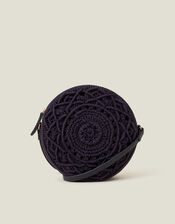 Macrame Circle Crossbody Bag, , large