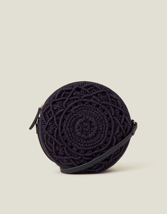 Macrame Circle Crossbody Bag, , large