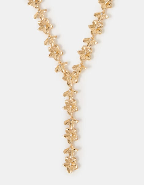 Flower Lariat Necklace, , large