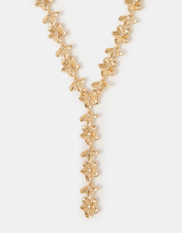 Flower Lariat Necklace, , large