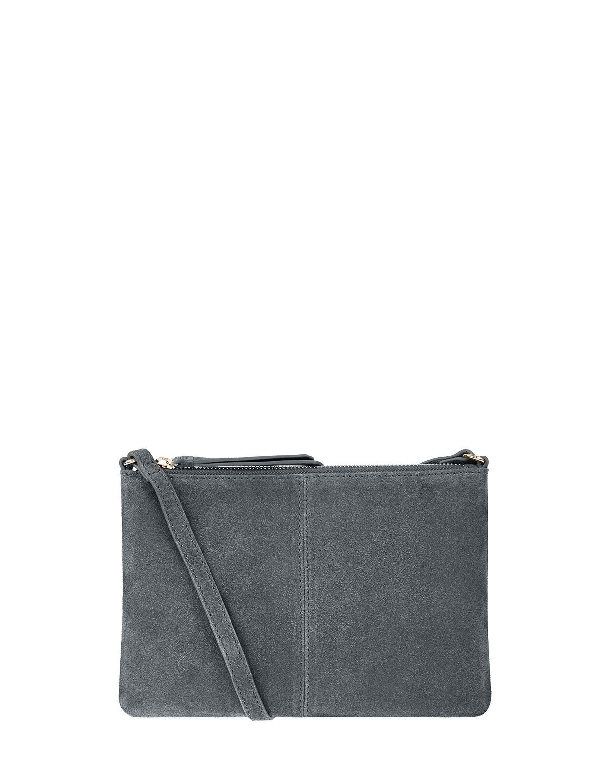 Grey suede cross body bag hot sale
