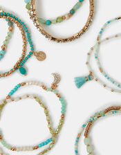Beaded Stretch Bracelets Turquoise, , large