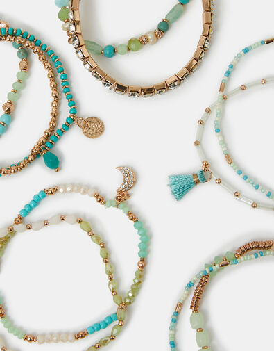 Beaded Stretch Bracelets Turquoise, , large