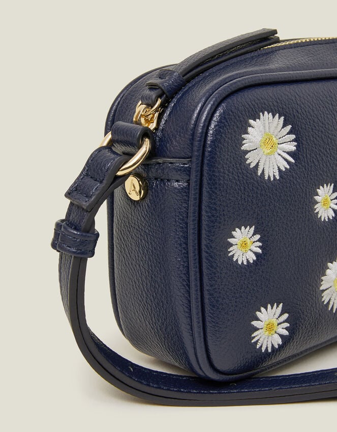 Daisy Faux Leather Cross-Body Bag, , large