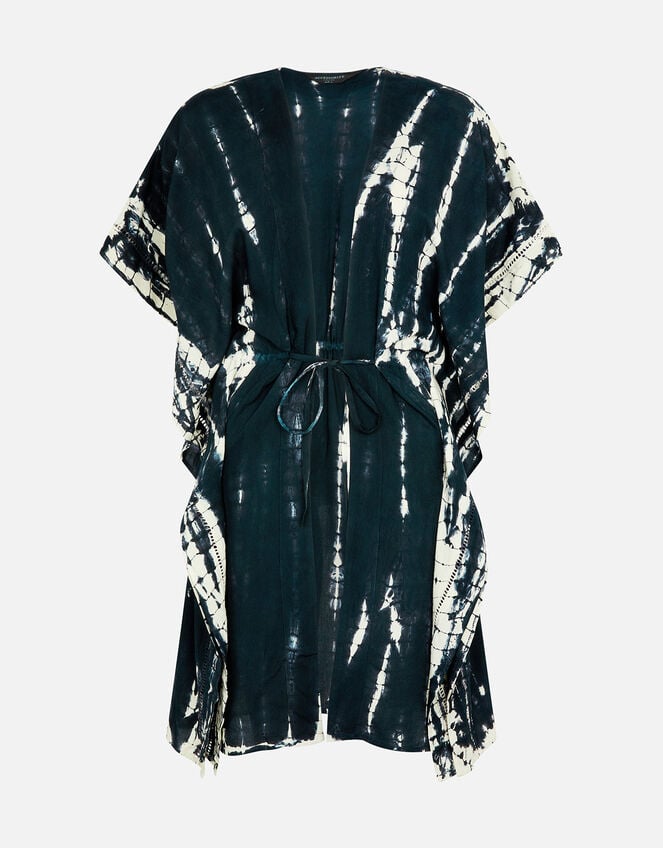 Tie Dye Kaftan in LENZING™ ECOVERO™ , Black (BLACK), large