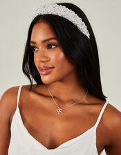 Pearl Scallop Headband, , large