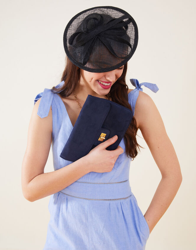 Katie Bow Disc Sinamay Band Fascinator, Black (BLACK), large