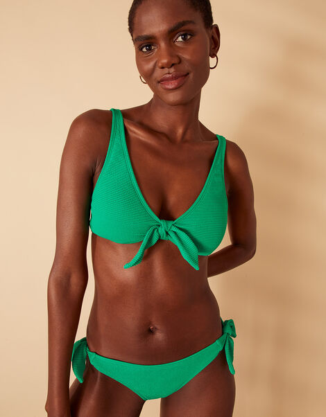 Crinkle Bikini Bottoms, Green (GREEN), large