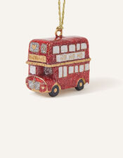 Enamel London Bus Christmas Decoration, , large