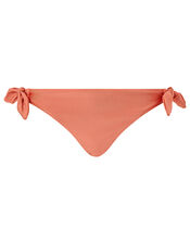 Tie Side Bikini Briefs, Orange (CORAL), large