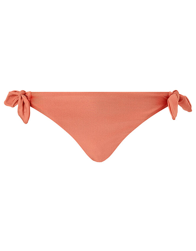Tie Side Bikini Briefs, Orange (CORAL), large