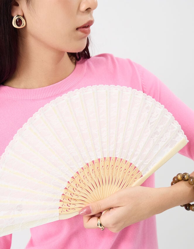 Lace Foldable Fan, , large