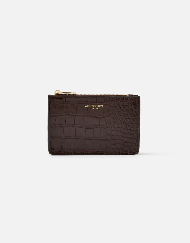 Croc Coin Purse , Brown (CHOCOLATE), large